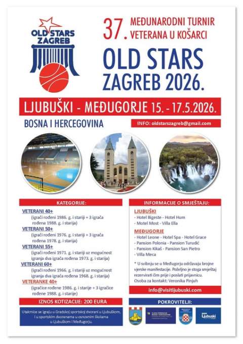 Vuelve uno de los torneos de baloncesto para veteranos m&aacute;s antiguos de Europa, y este a&ntilde;o nos vamos a Medjugorje, Bosnia y Herzegovina. Est&aacute;n todos invitados.